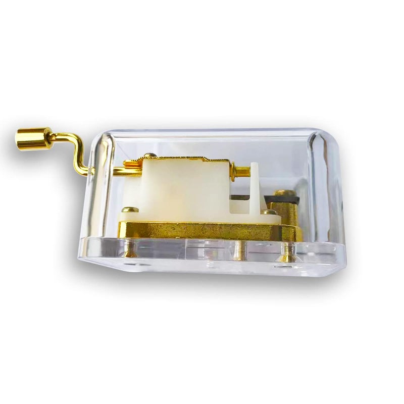 BinkeGG Acrylic Hand Crank Music Box with Sankyo Musical Mechanism Tune: Hedwigs Theme - Image 4